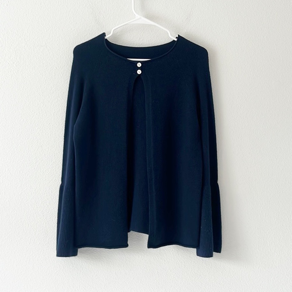 Blue Cardigan sweater Made In Italy